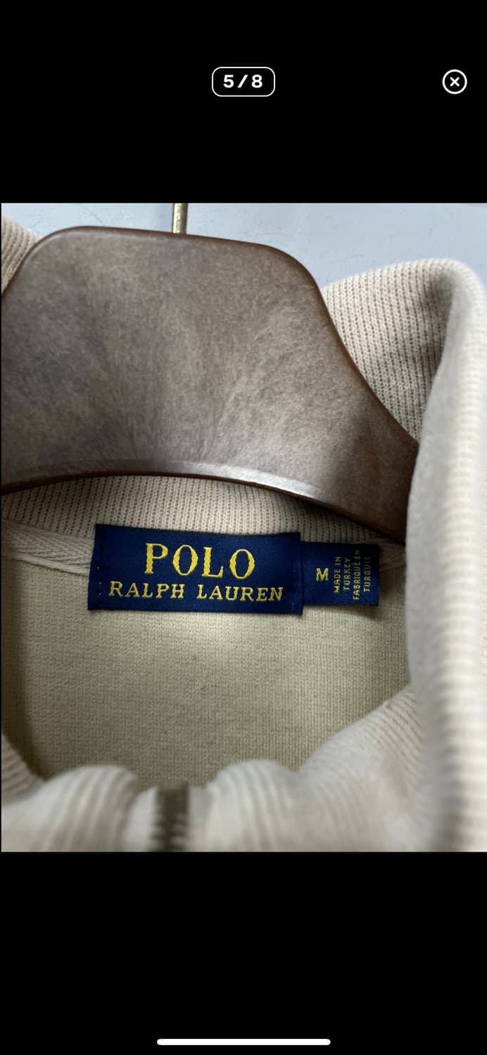 폴로랄프로렌 베이지 코튼 하프 집업 스웨터 A3055 상품이미지5