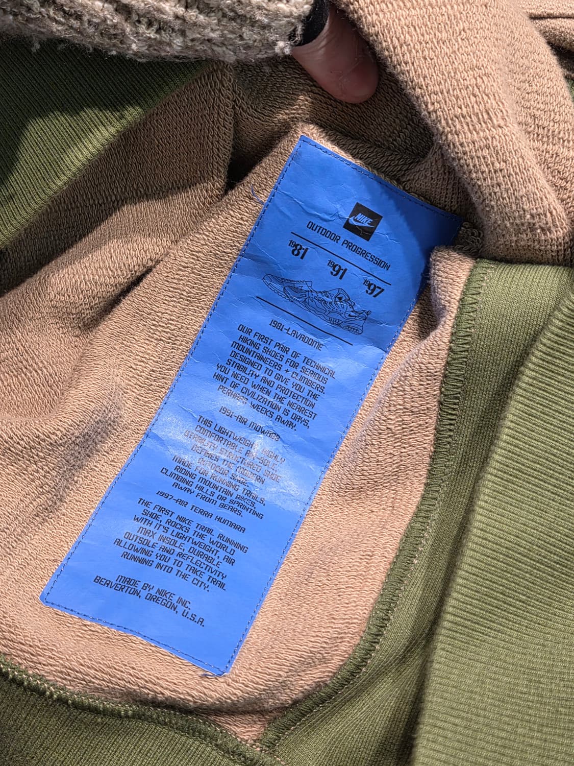 2000s NIKE 나이키 아웃고어 프로그레션 맨투맨 상품이미지9