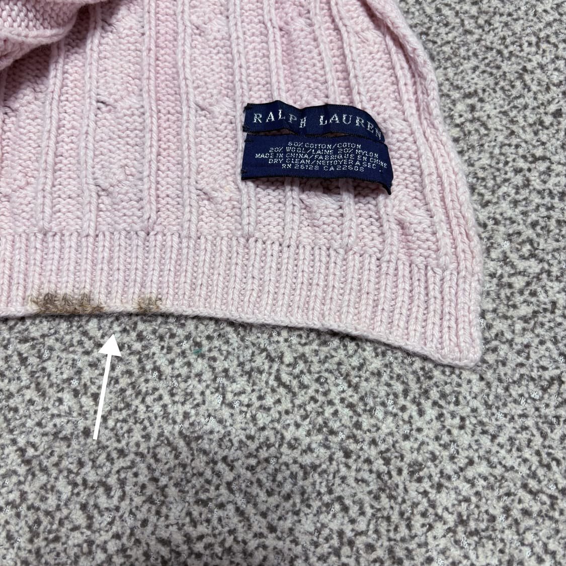 [택포,울20] 폴로 랄프로렌 꽈배기 케이블 머플러 목도리 [A] 상품이미지3