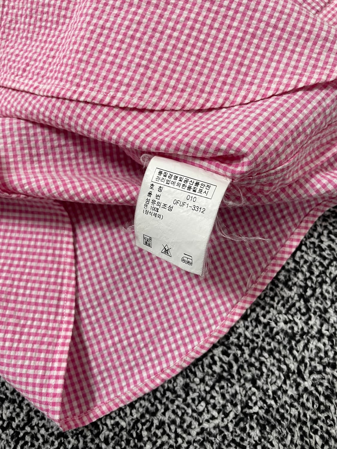 빈티지9. 랄프로렌 스포츠 핑크 깅엄 체크 패턴 반팔 셔츠 상품이미지4
