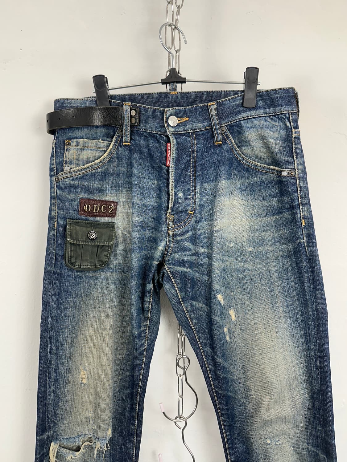 Dsquared2 Distressed Belt Detail Slim De 상품이미지6