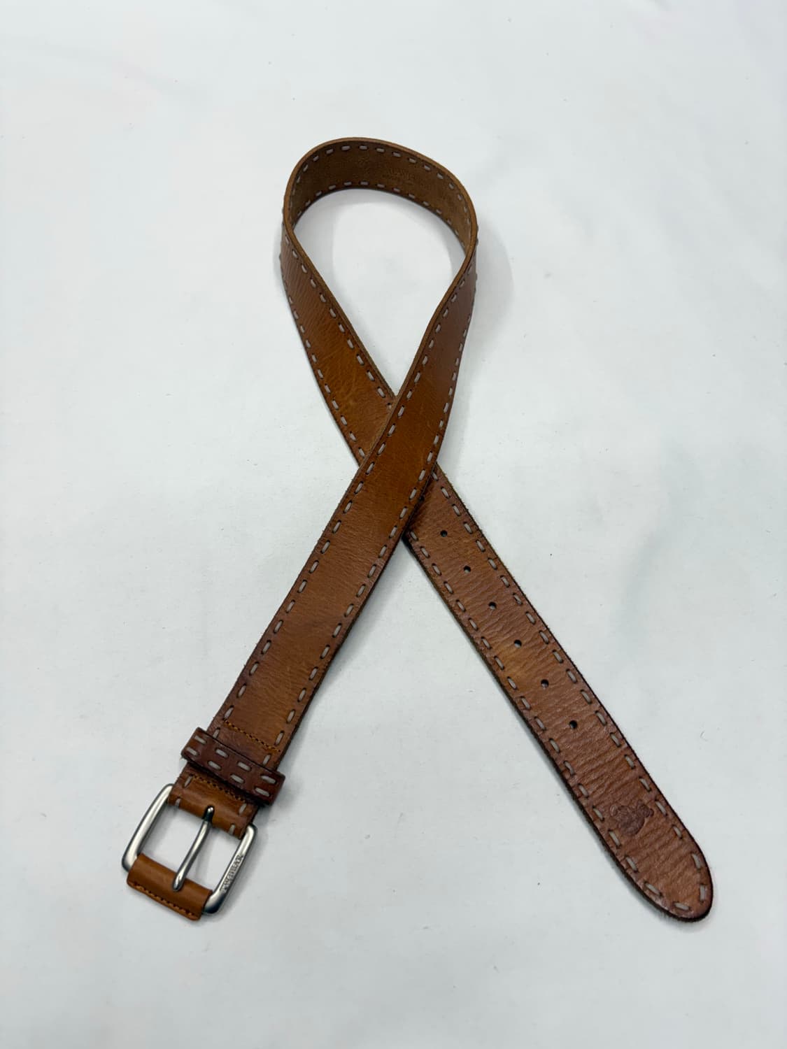 TW.bear 빈티지 웨스턴 스티치 레더 벨트 상품이미지3