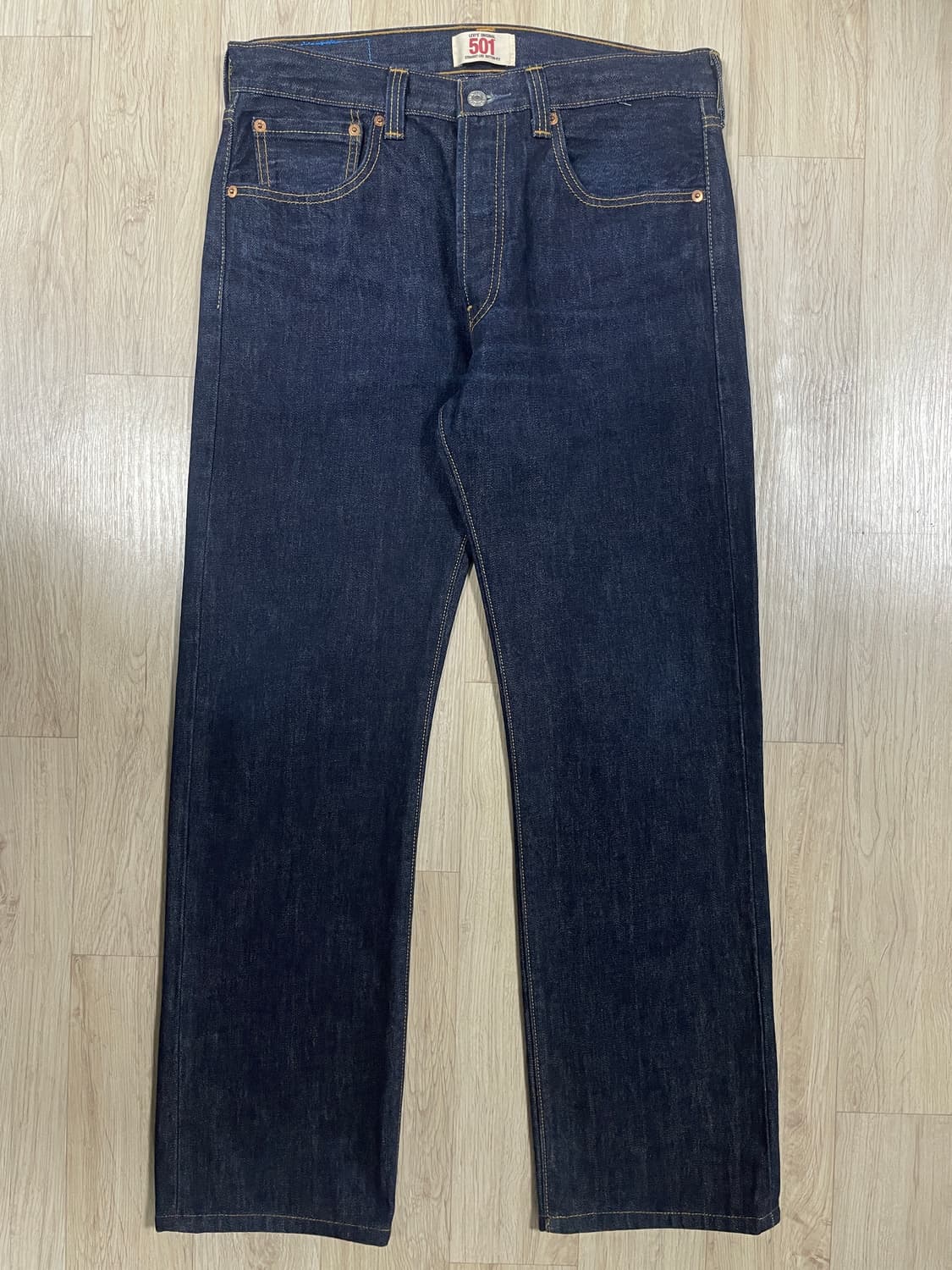 32) 00's 리바이스 매장판 501 블루스티치 진청 데님팬츠 상품이미지2