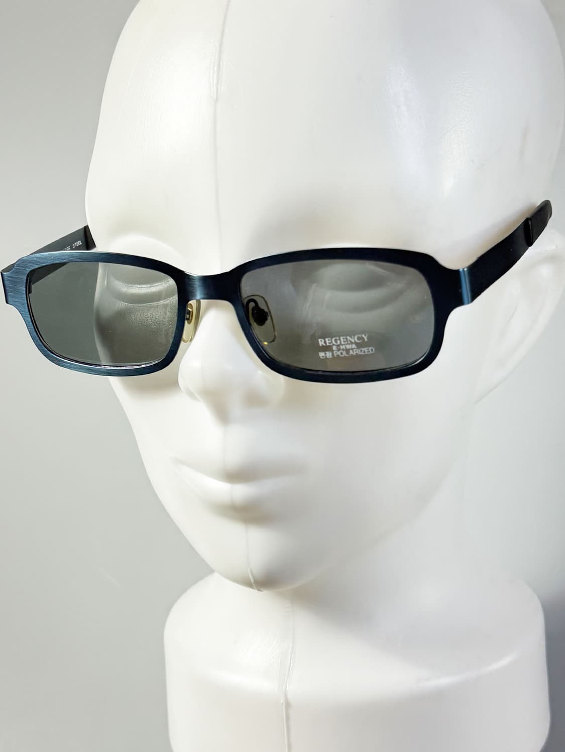 90s REGENCY 블루 메탈릭 스퀘어 빈티지 선글라스 상품이미지8