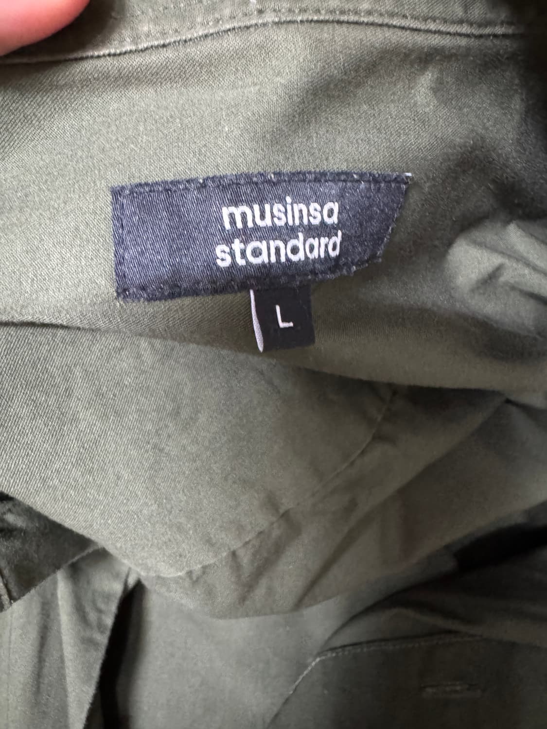 무신사 스탠다드 셔츠 XL 카키 상품이미지3