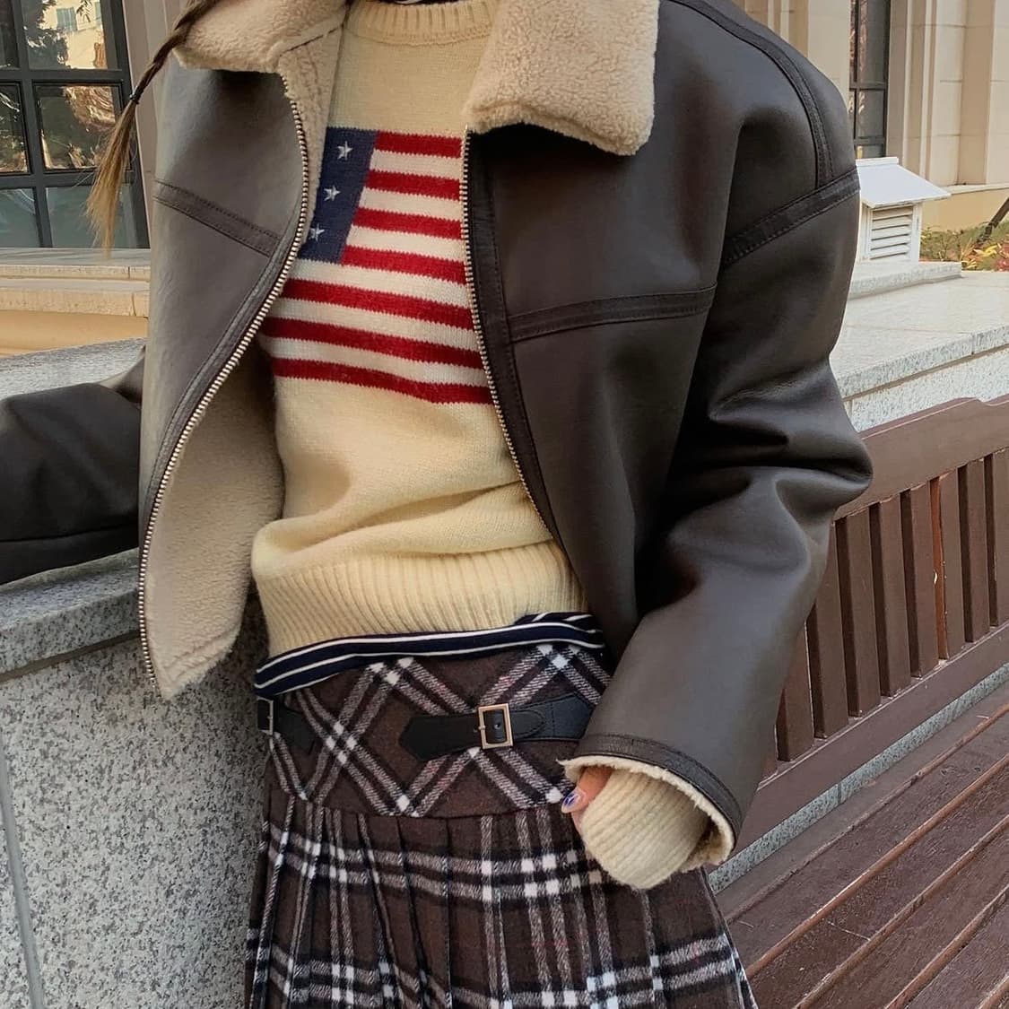 릿킴 PULL SHEARING JACKET 시어링자켓 레더자켓 상품이미지2