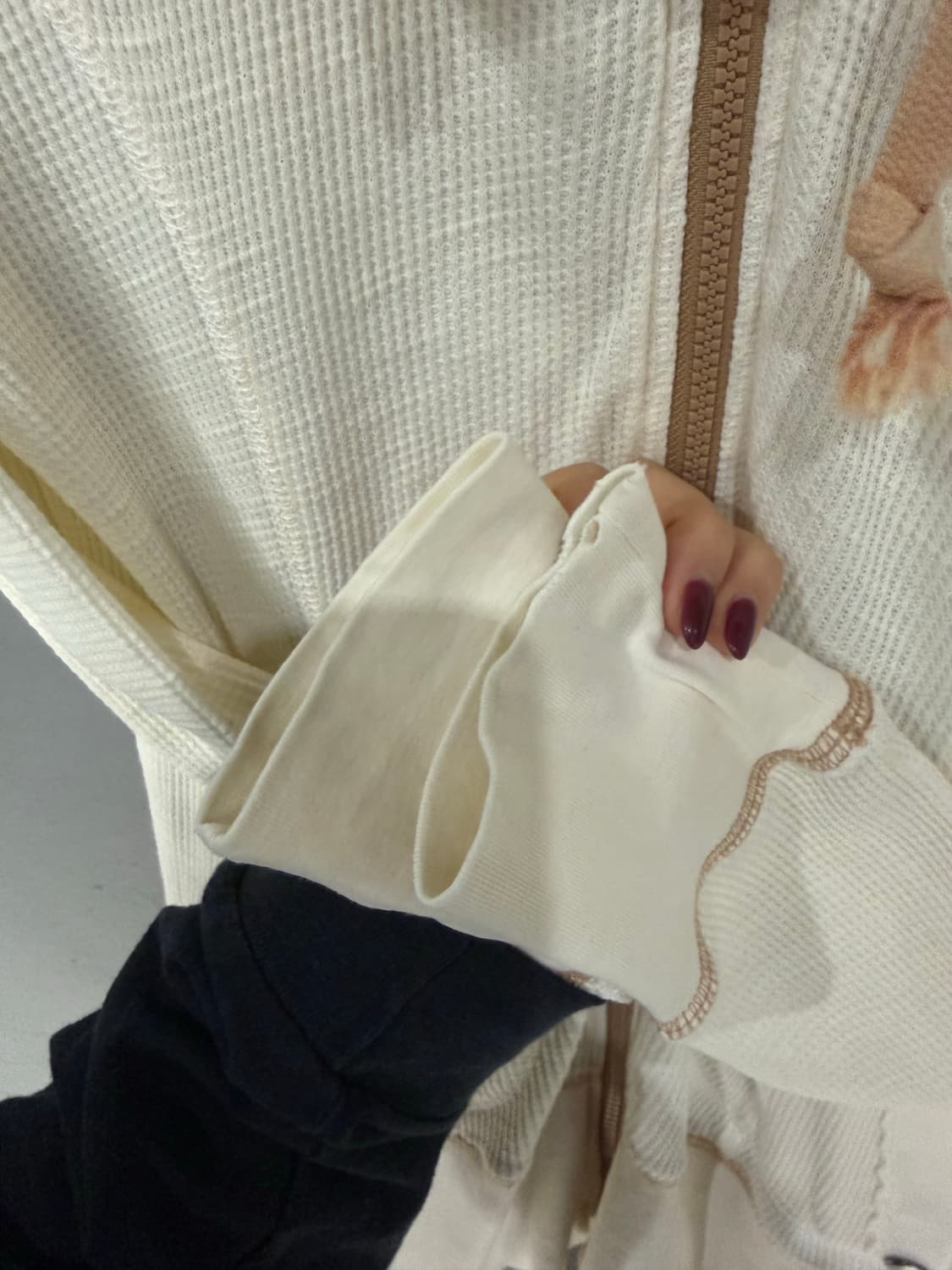 back number waffle 2-way hood zip-up 상품이미지10