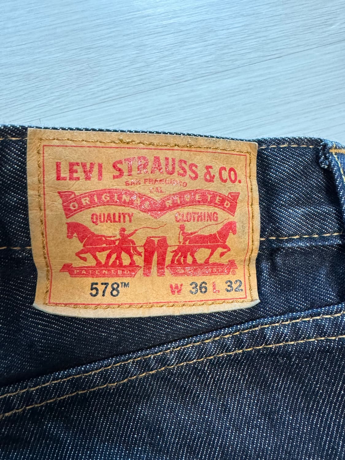 리바이스 578 배기 와이드 진 36x32 인디고 상품이미지3