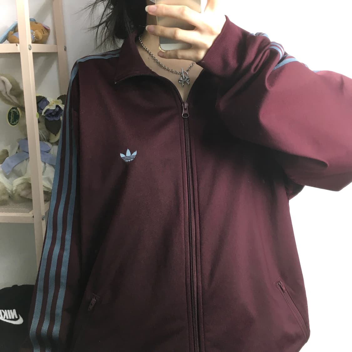 아디다스 버건디 + 하늘그레이 져지 상품이미지2