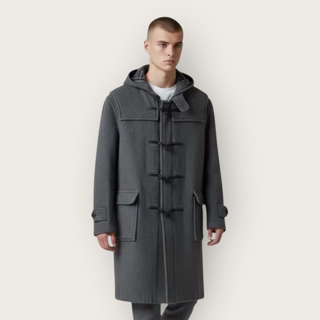 95~100/ 버버리 후디 떡볶이 더플코트 상품이미지1