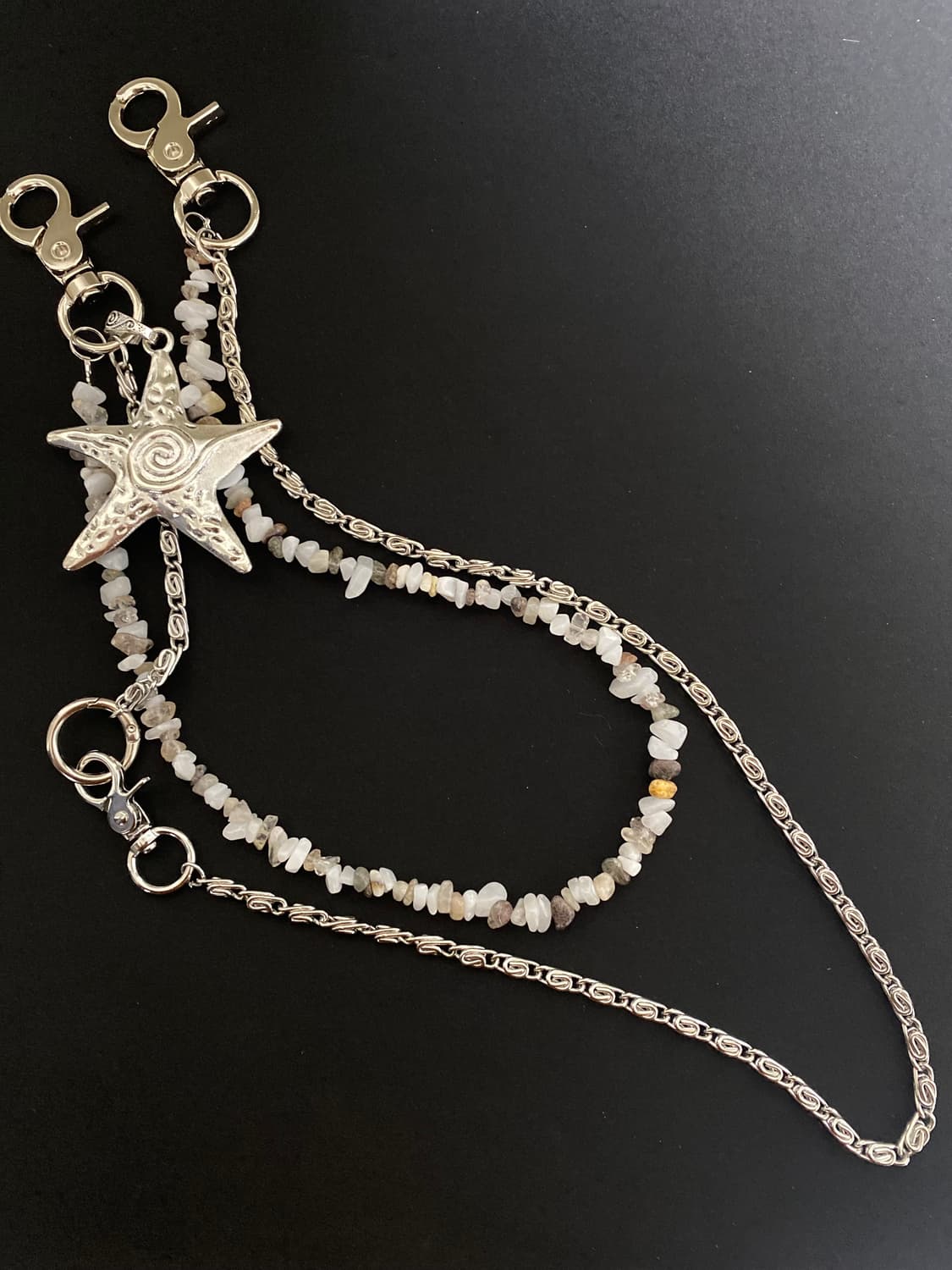 롱&숏 칩스톤 레이어드 체인 상품이미지1