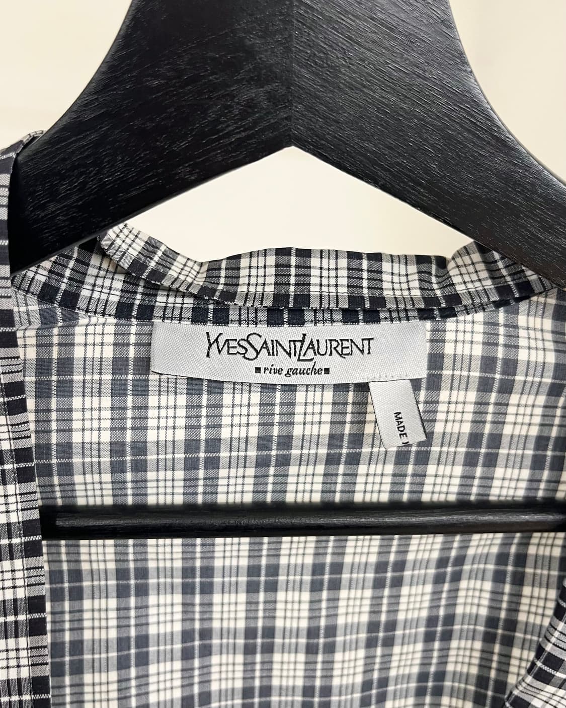 입생로랑 블랙 앤 화이트 체커드 셔츠 상품이미지7