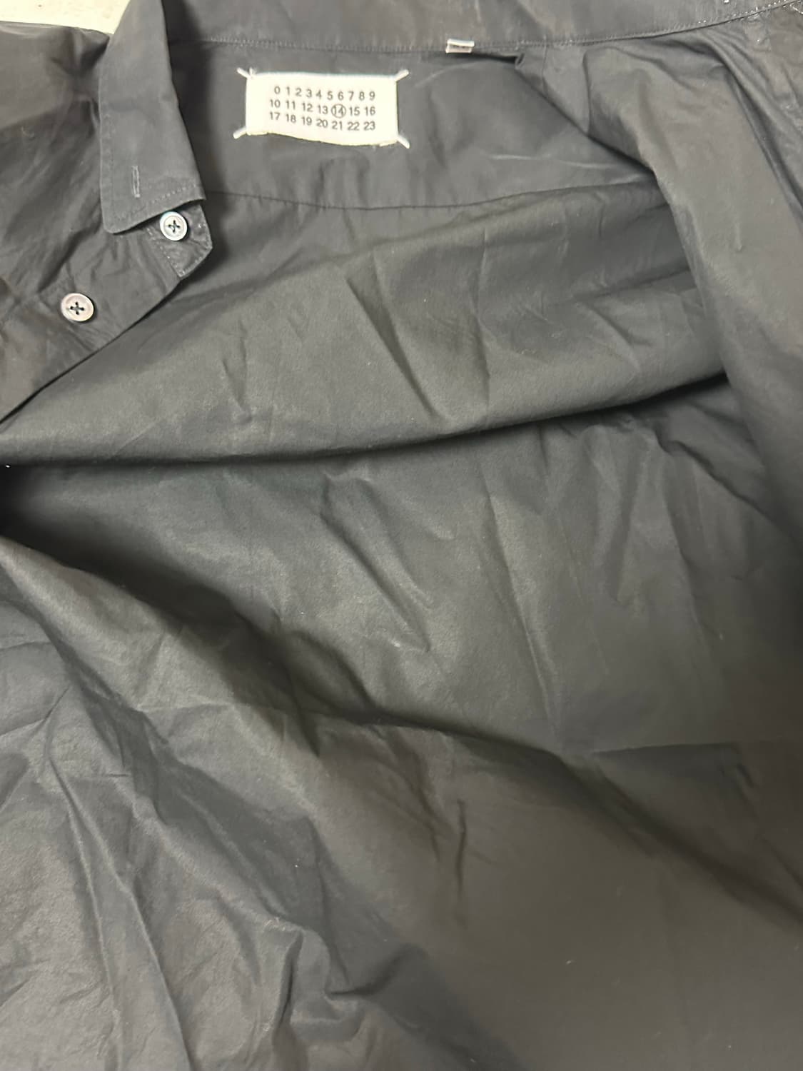 46)마르지엘라 백스티치 블랙 셔츠 상품이미지3