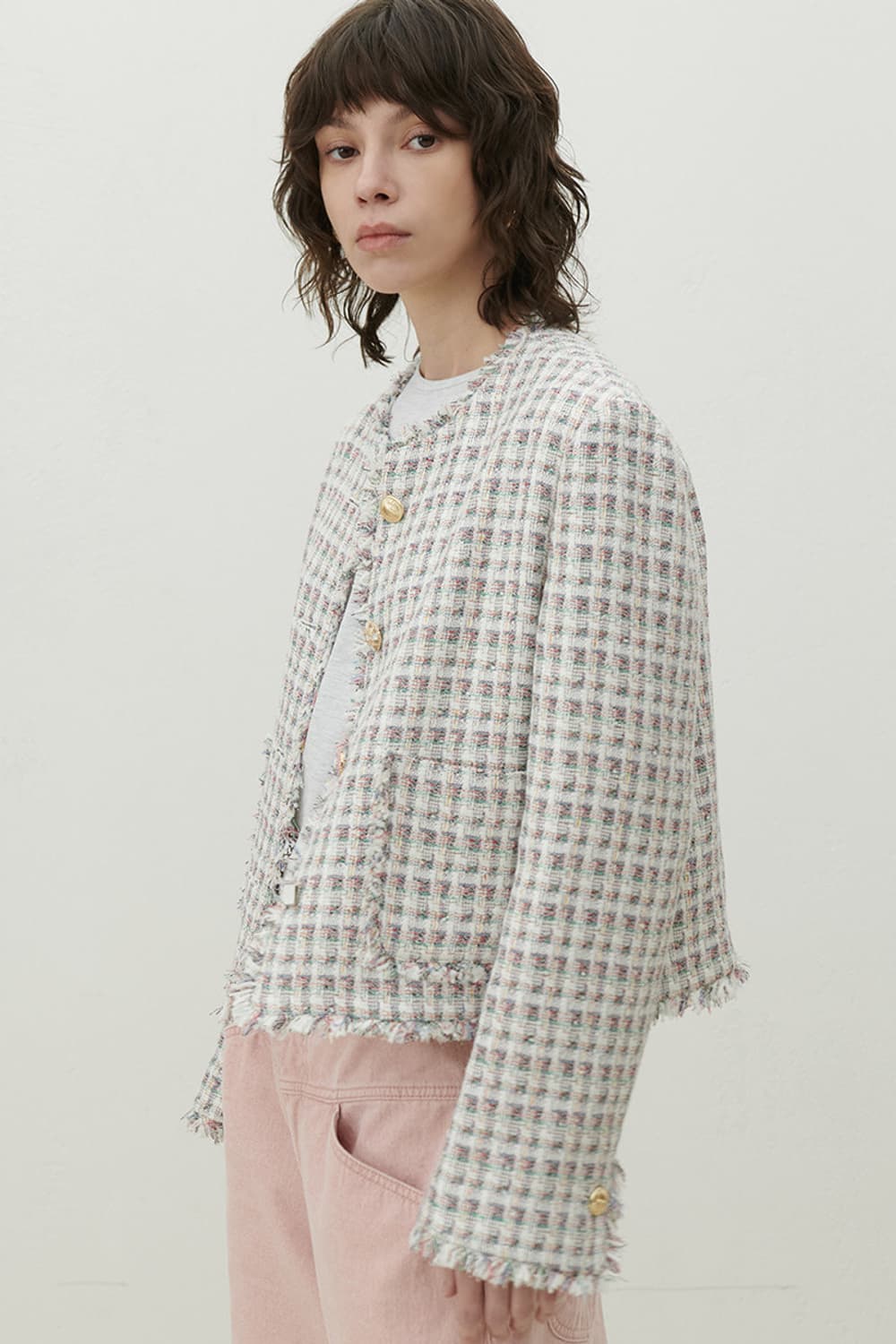 새상품:)모먼 트위드 자켓(채정안,이현이착용) 상품이미지2