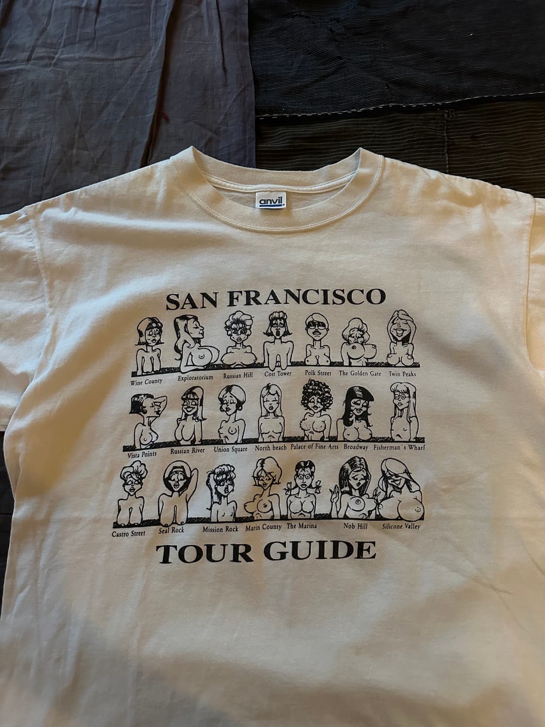 00s Vintage Anvil Tits T Shirt 상품이미지1