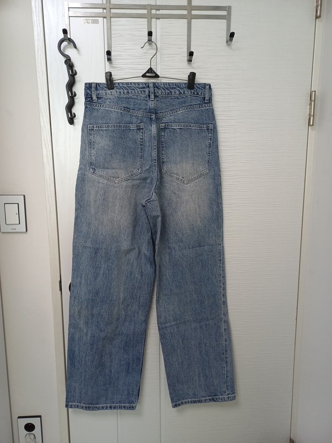 비긴202 원턱 와이드 데님팬츠 중청 상품이미지2