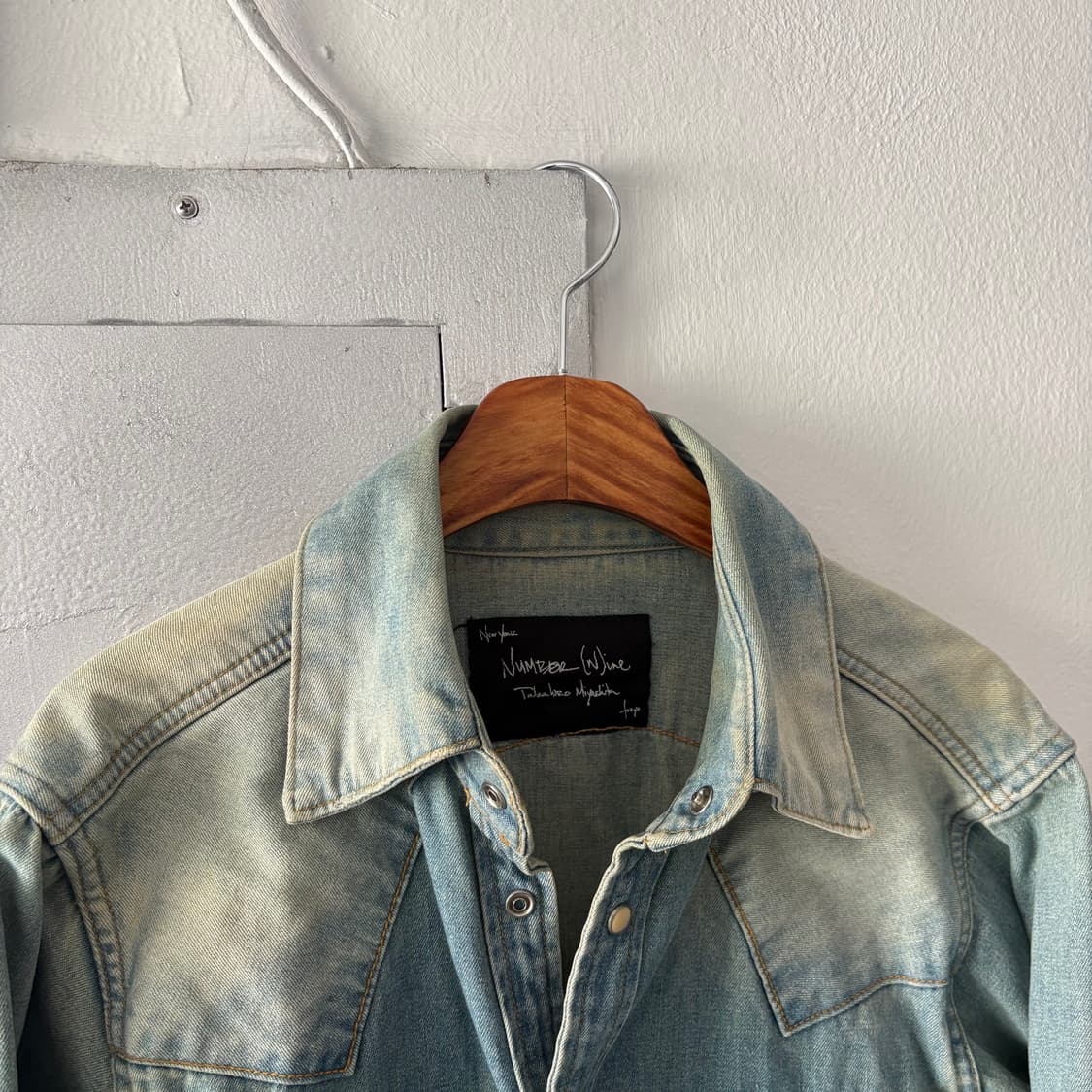 넘버나인 타카히로 미야시타 디스트레스 웨스턴 셔츠 상품이미지5