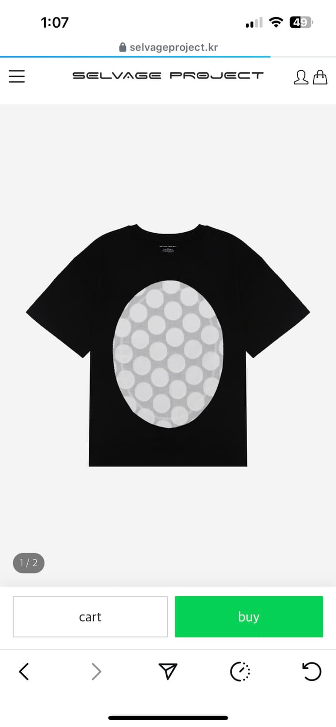 Selvage project 1/100 egg t-shirt 상품이미지1
