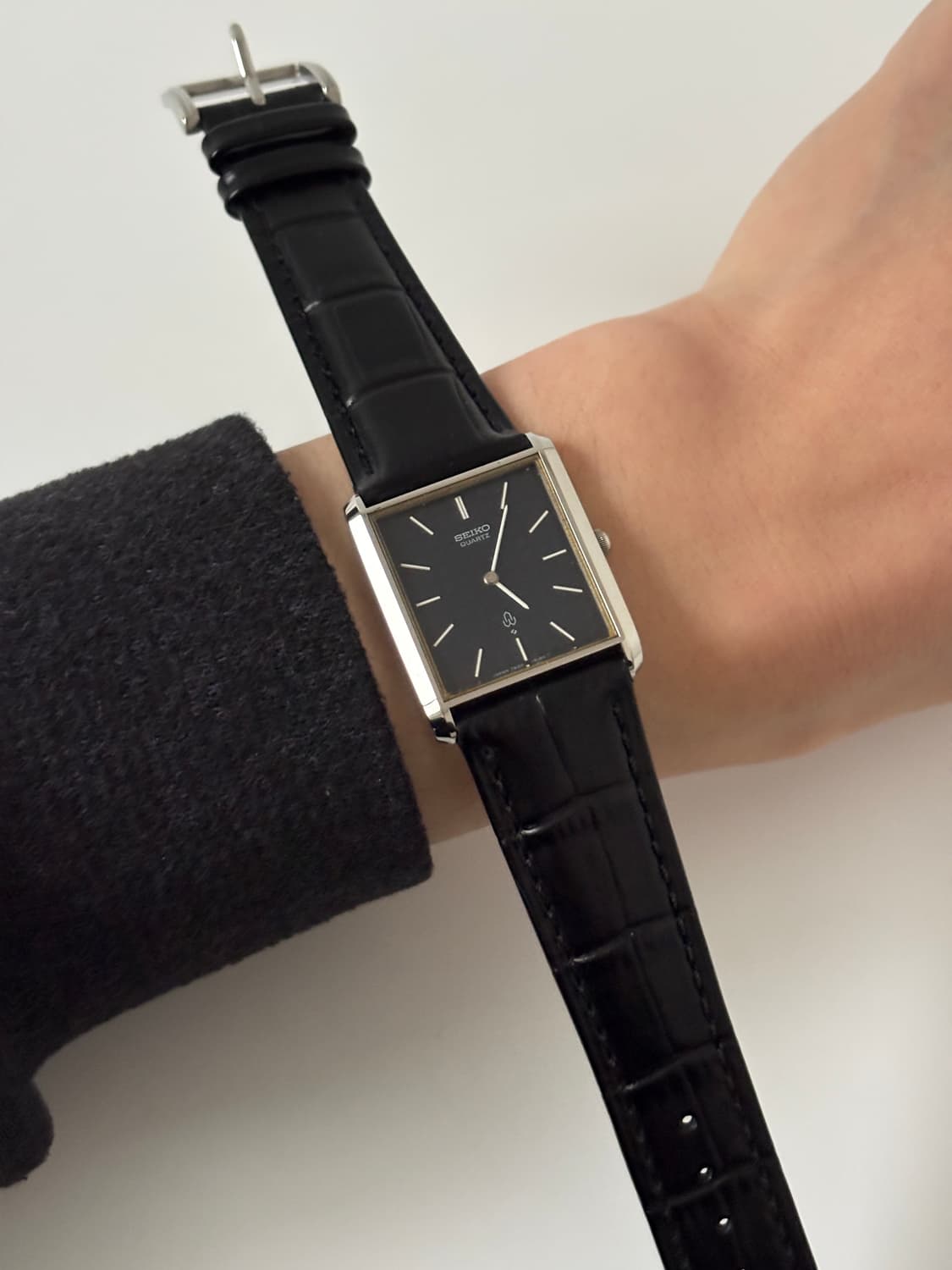 1980s Chariot Navy Dial Tank Quartz 상품이미지8