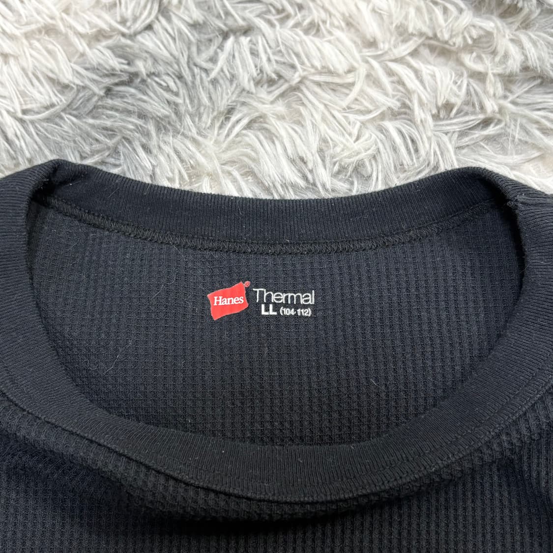 헤인즈 써멀 롱슬리브 블랙 XL 상품이미지3