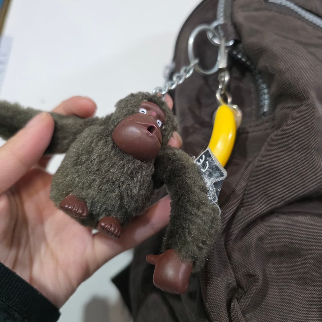 키플링 백팩 브라운 키링 포함 가방 y2k 빈티지 상품이미지3