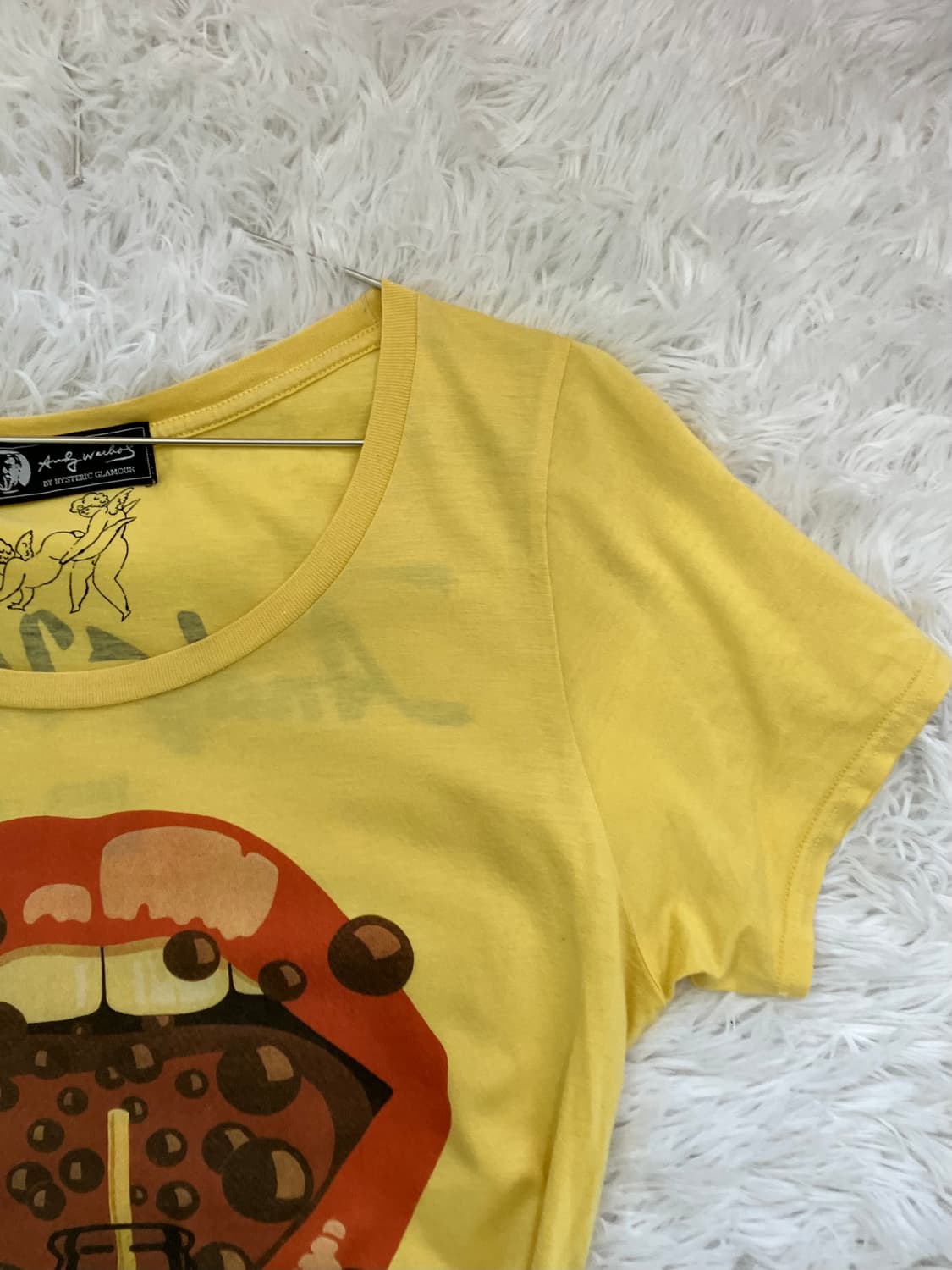 히스테릭 글래머 개나리 엔젤 코크 반팔 1055 y2k 스트릿 갸 상품이미지5