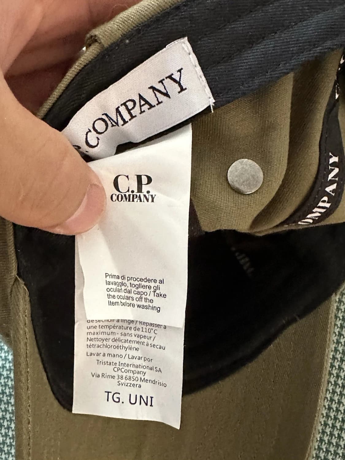 C.P 컴퍼니 고글 볼캡 올리브 그린 상품이미지5