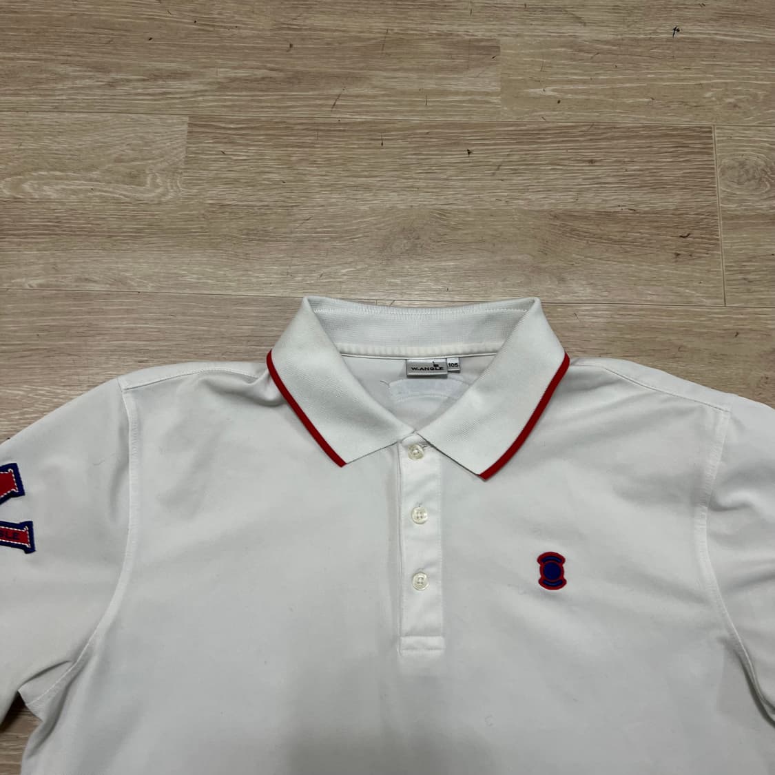 와이드앵글 여성 골프웨어 자수 반팔 PK 카라티 [화이트] XL/105 상품이미지2