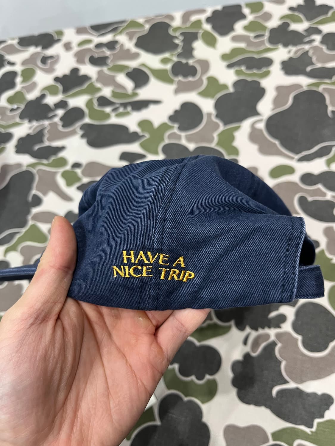 헬로선라이즈 H로고 코튼 릴랙스핏 6패널 캡 모자 네이비 상품이미지2