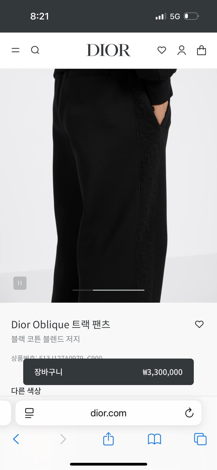 디올 오블리크 트랙팬츠 상품이미지10