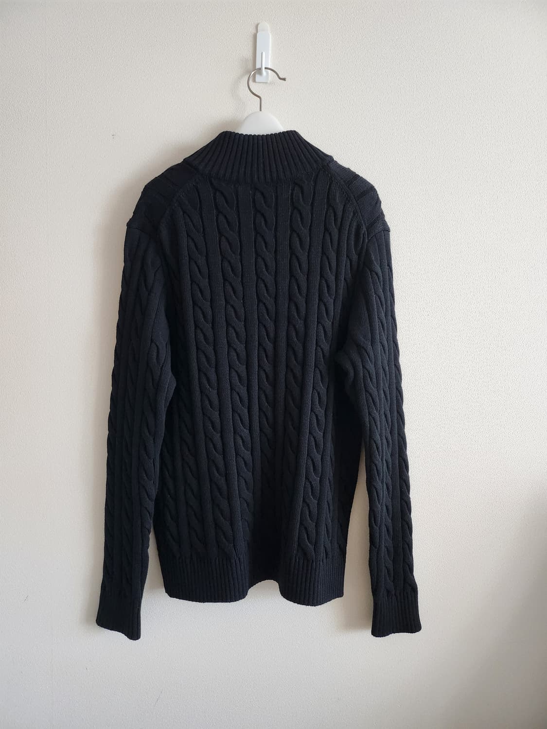 폴로 하프집업 케이블니트 (M 상품이미지3