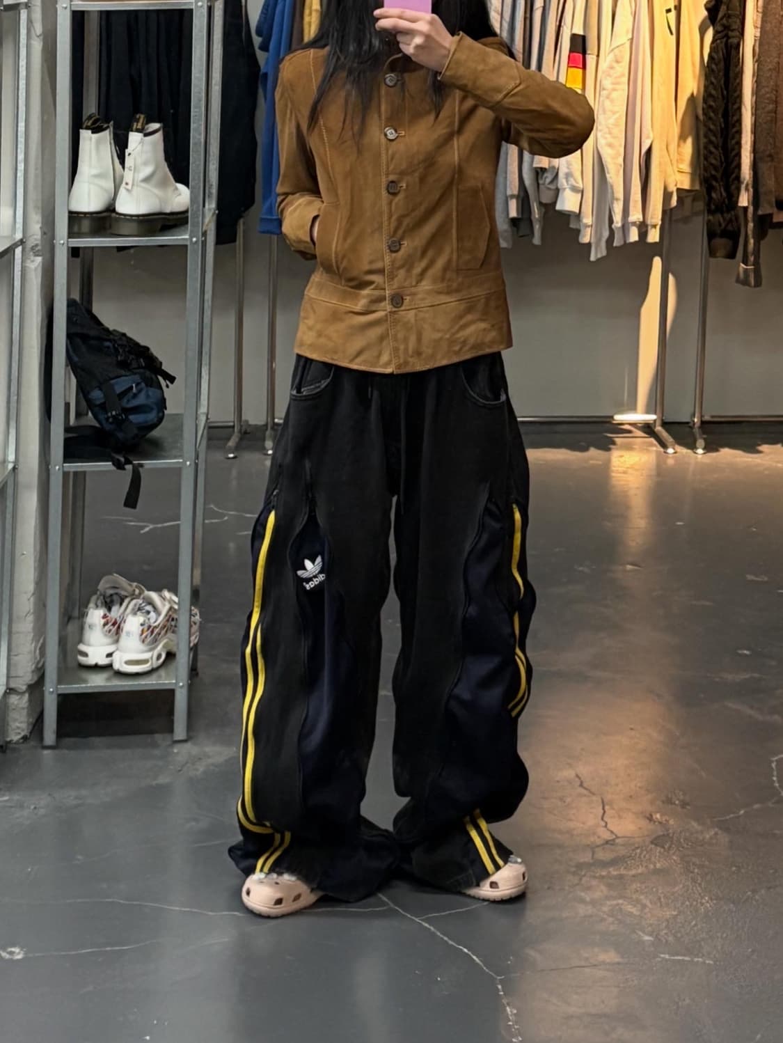 게스 스웨이드 노카라 자켓 A2897 상품이미지1