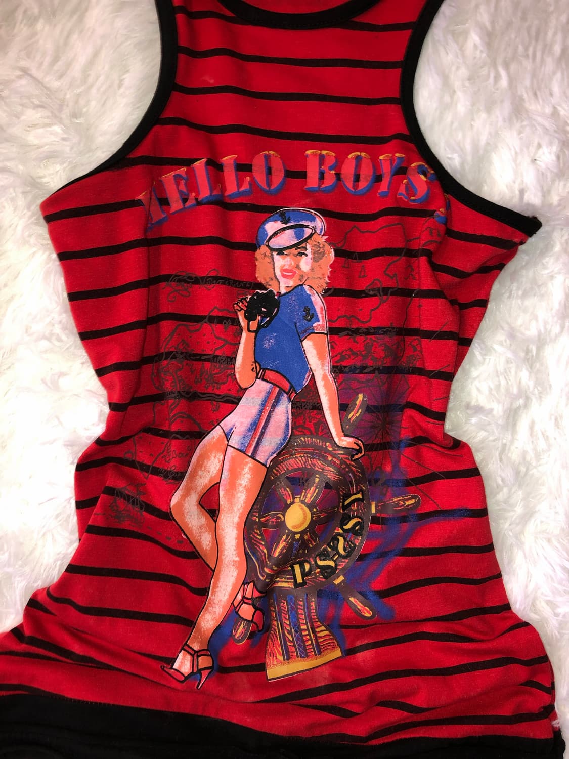 Red stripe sleeveless ops 상품이미지3