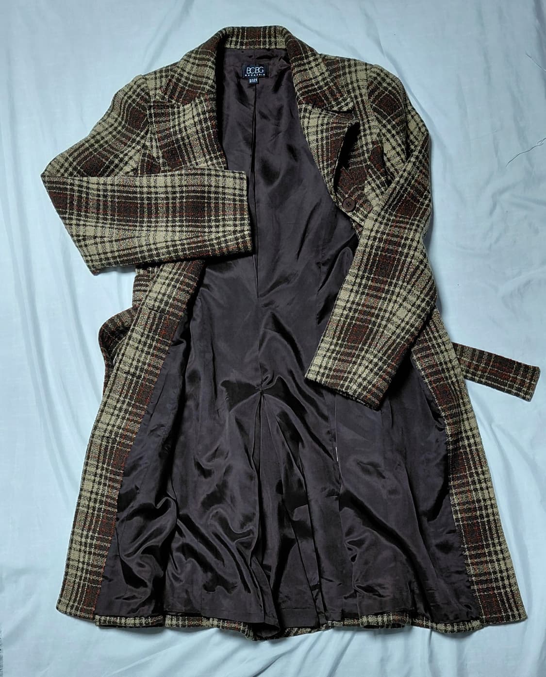 BCBG MAXAZRIA 빈티지 체크 울 코트 (Made in USA) 상품이미지6