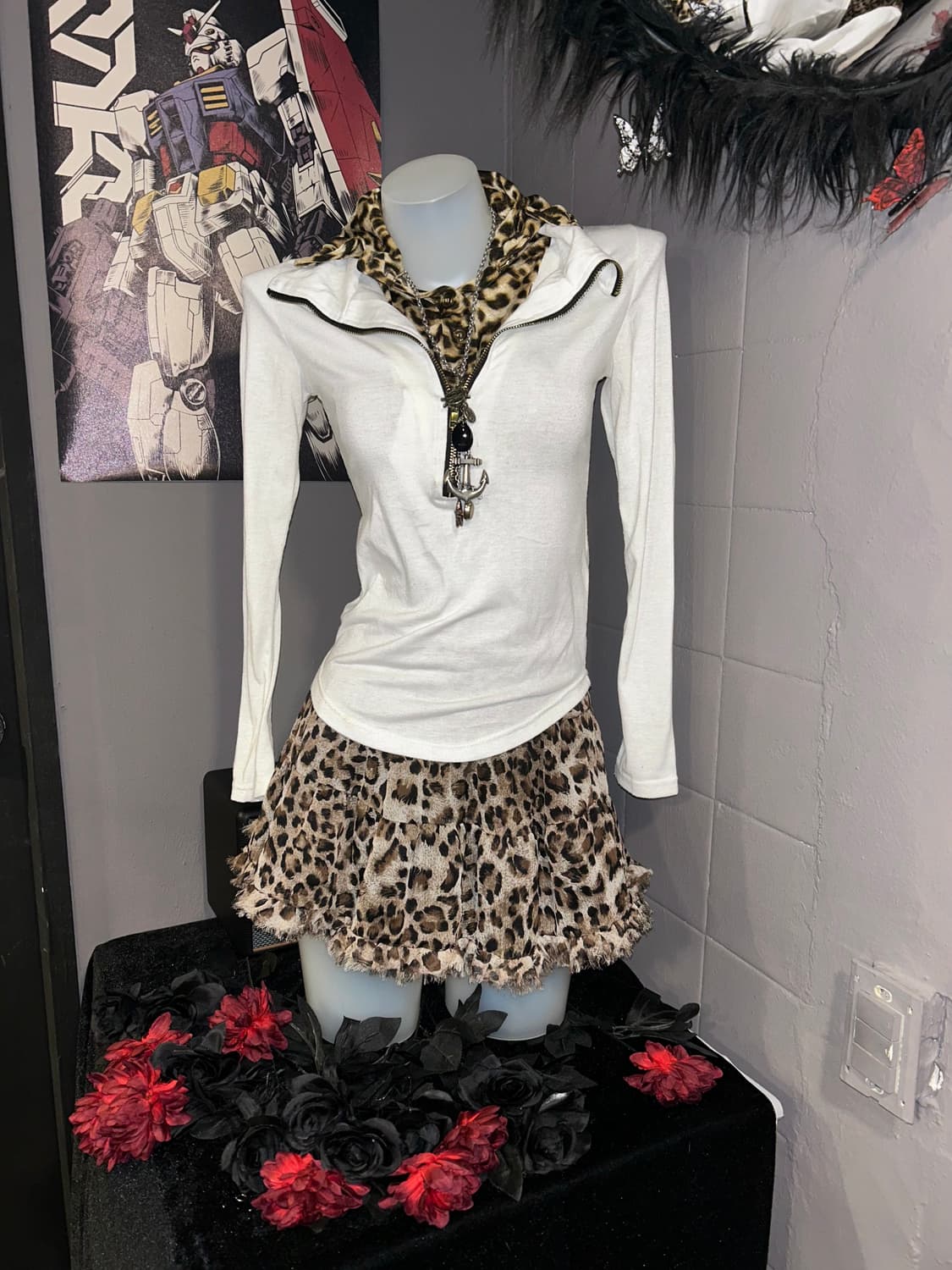 BABY DOLL 베이비돌 호피셔츠 레이어드 긴팔티 갸루y2k 상품이미지2