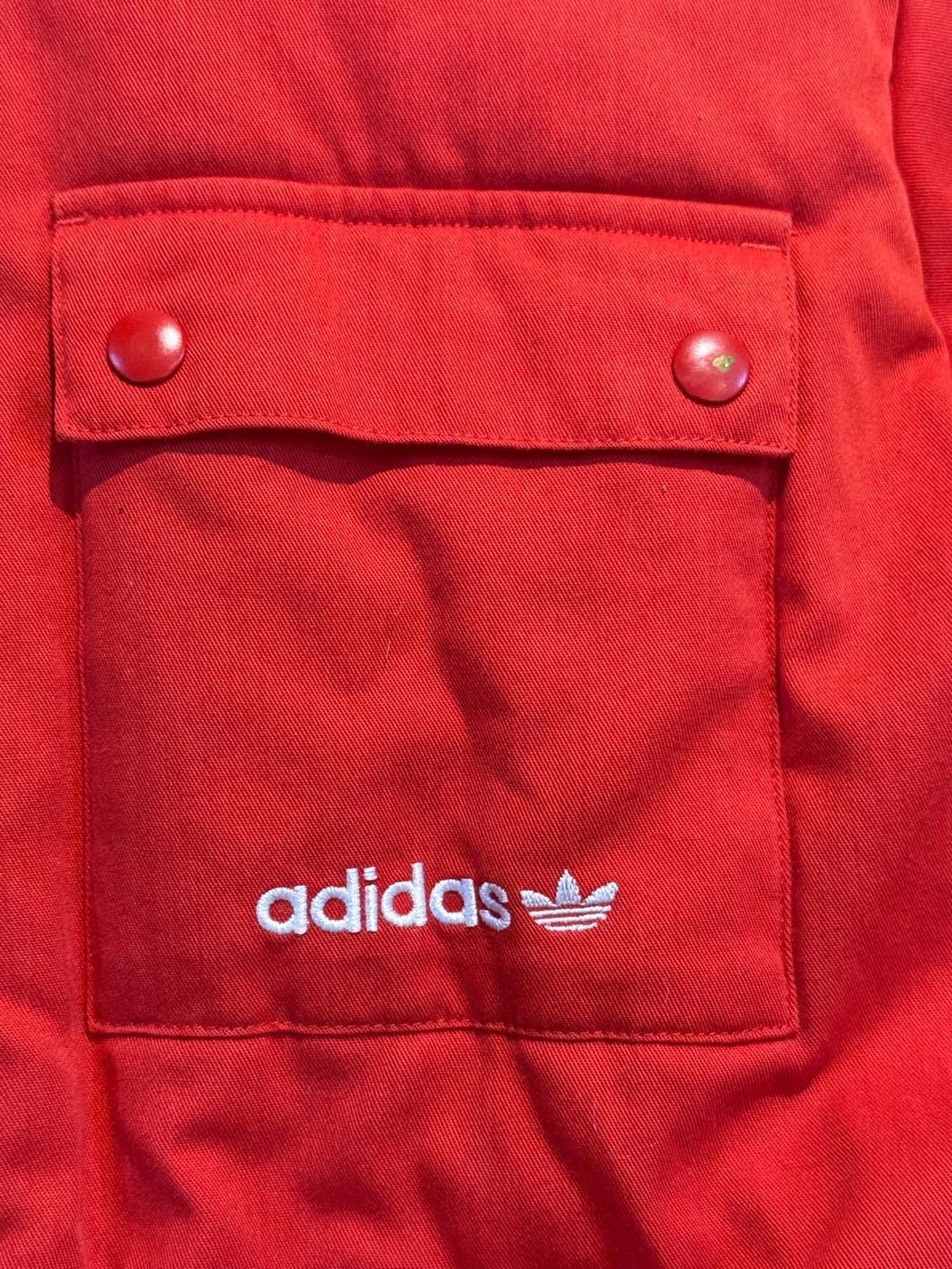 아디다스 오리지널 트레일러 레드 패딩 점퍼 안감기모 95 /택포 상품이미지8