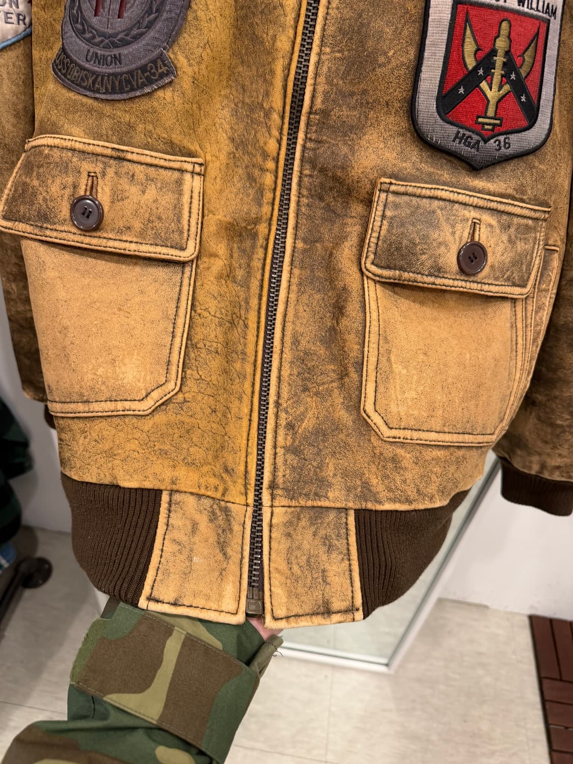 Avirex 아비렉스 미해군 G-1 레더 자켓 상품이미지8