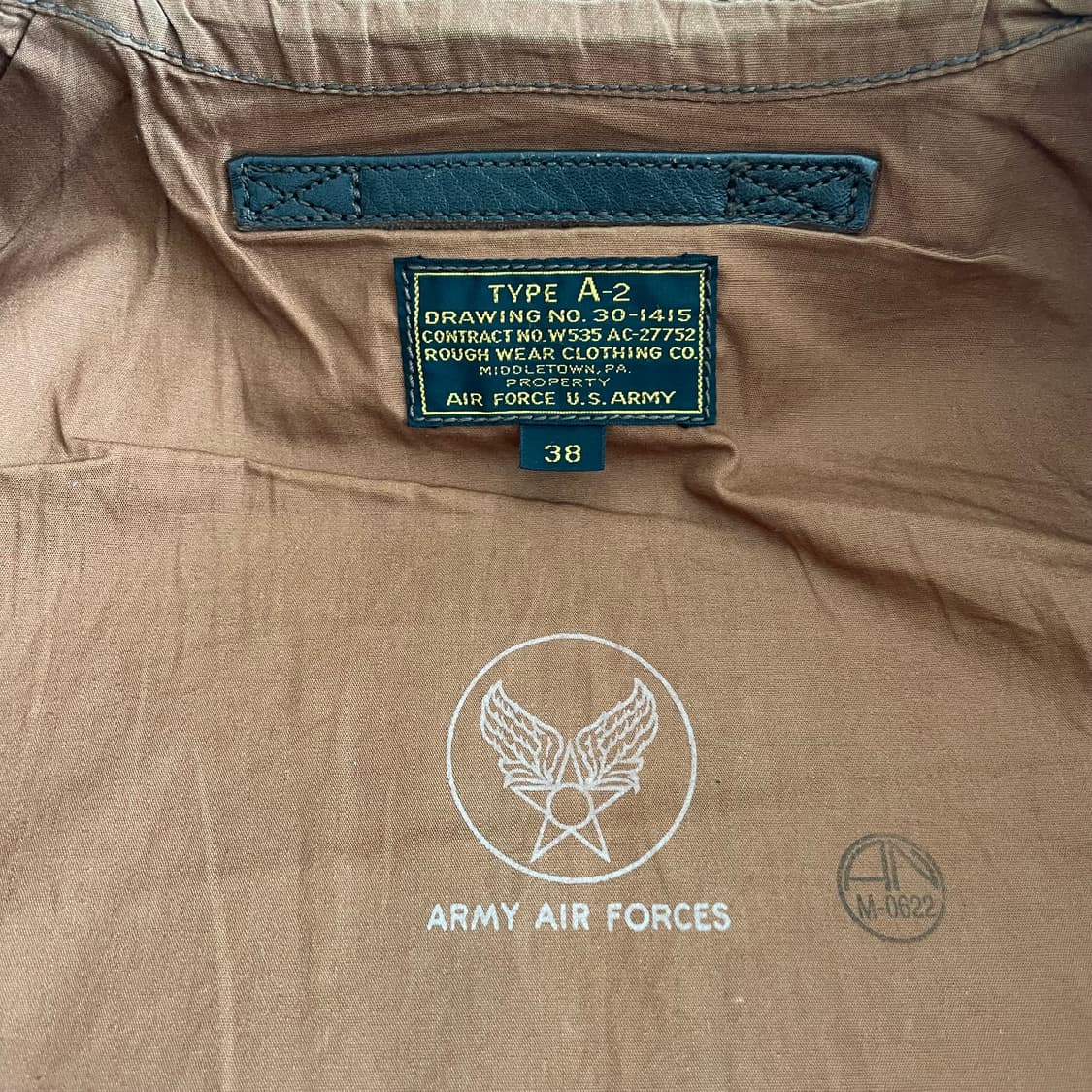 구 리얼맥코이 A-2 러프웨어 27752 다크씰 브라운 38 사이즈 상품이미지5
