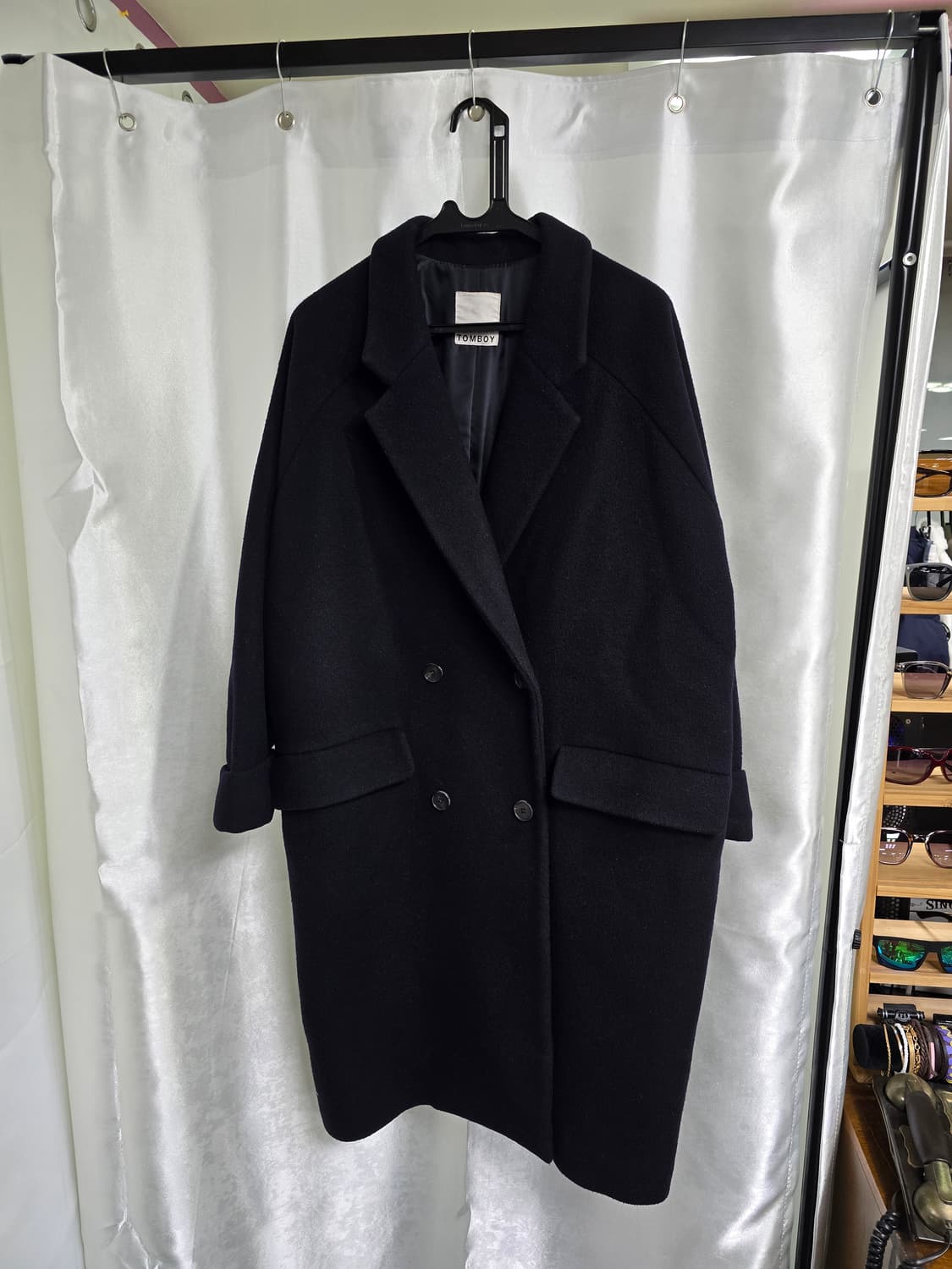 톰보이 더블 브레스티드 블랙 코트 (1514) 상품이미지1