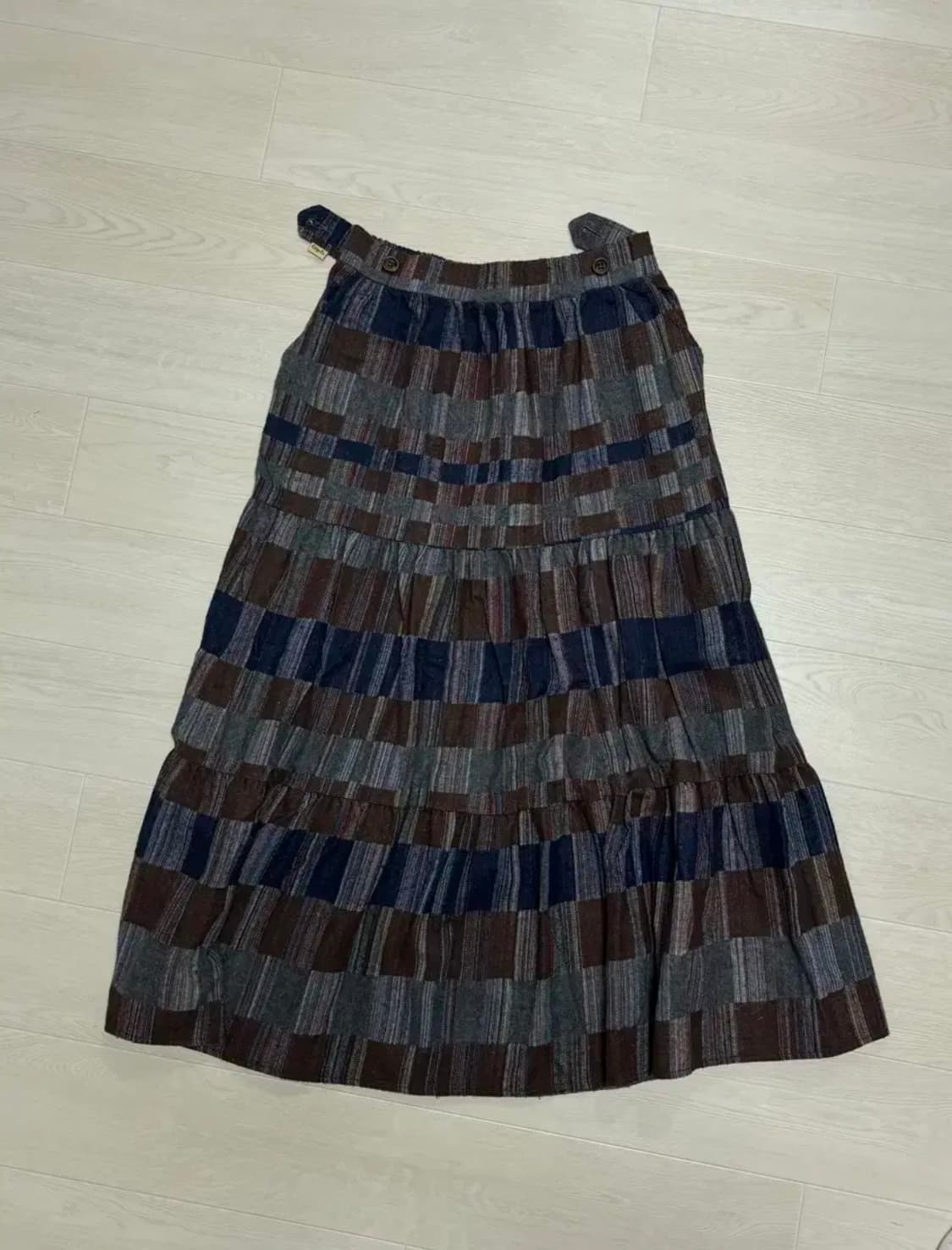 치키타 체크 롱스커트 상품이미지2