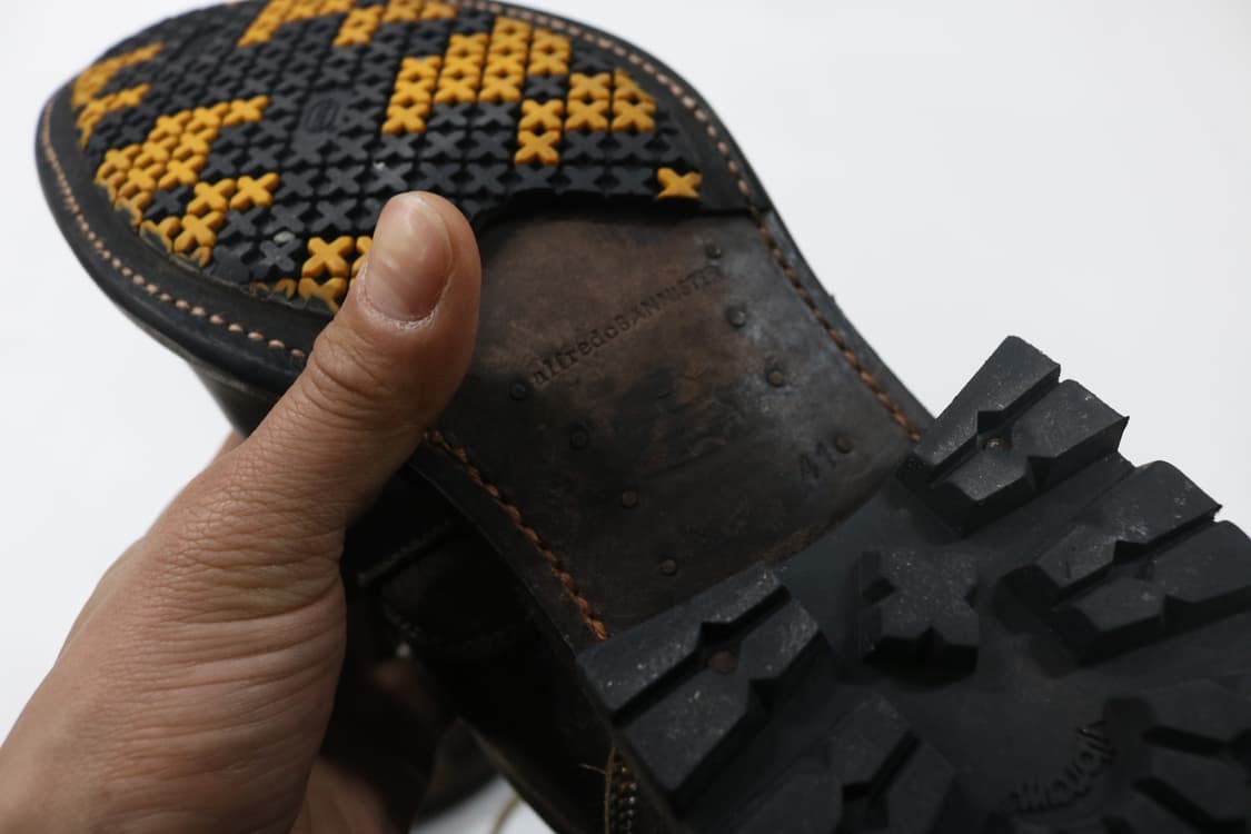 알프레도바니스터 빈티지 레더 레이스업 컴뱃 부츠 상품이미지9