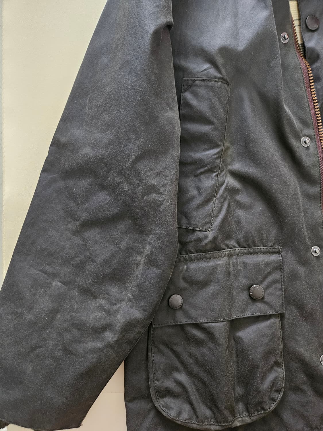 바버 비데일(Bedale) 세이지/ - 세탁&리왁싱 완료 상품이미지9