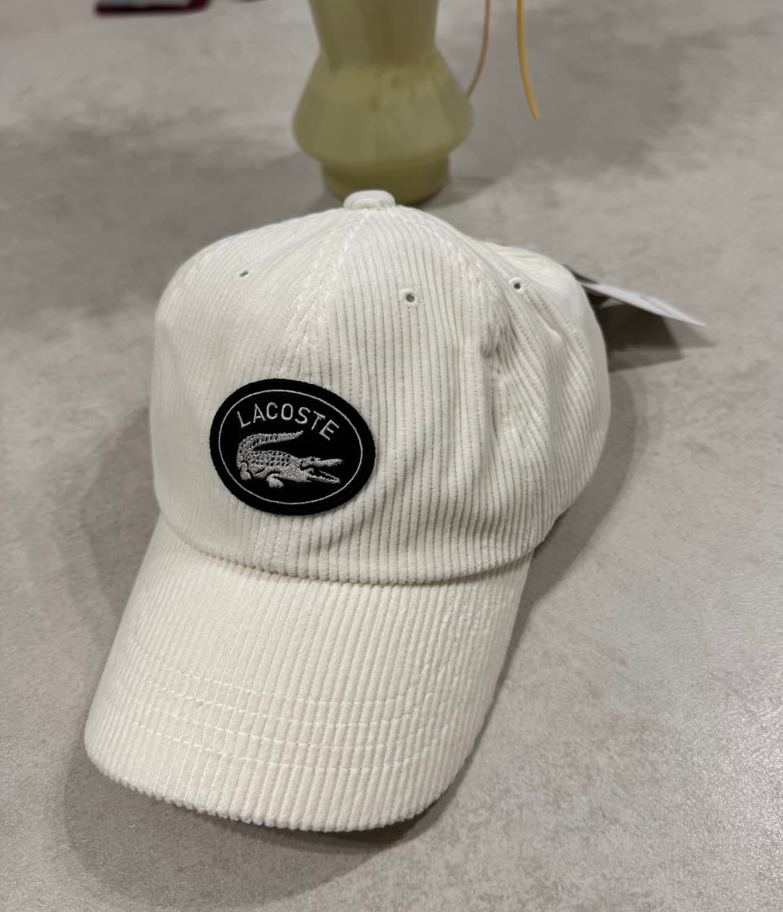 라코스테 모자 코듀로이 캡 아이보리 화이트 lacoste 상품이미지1