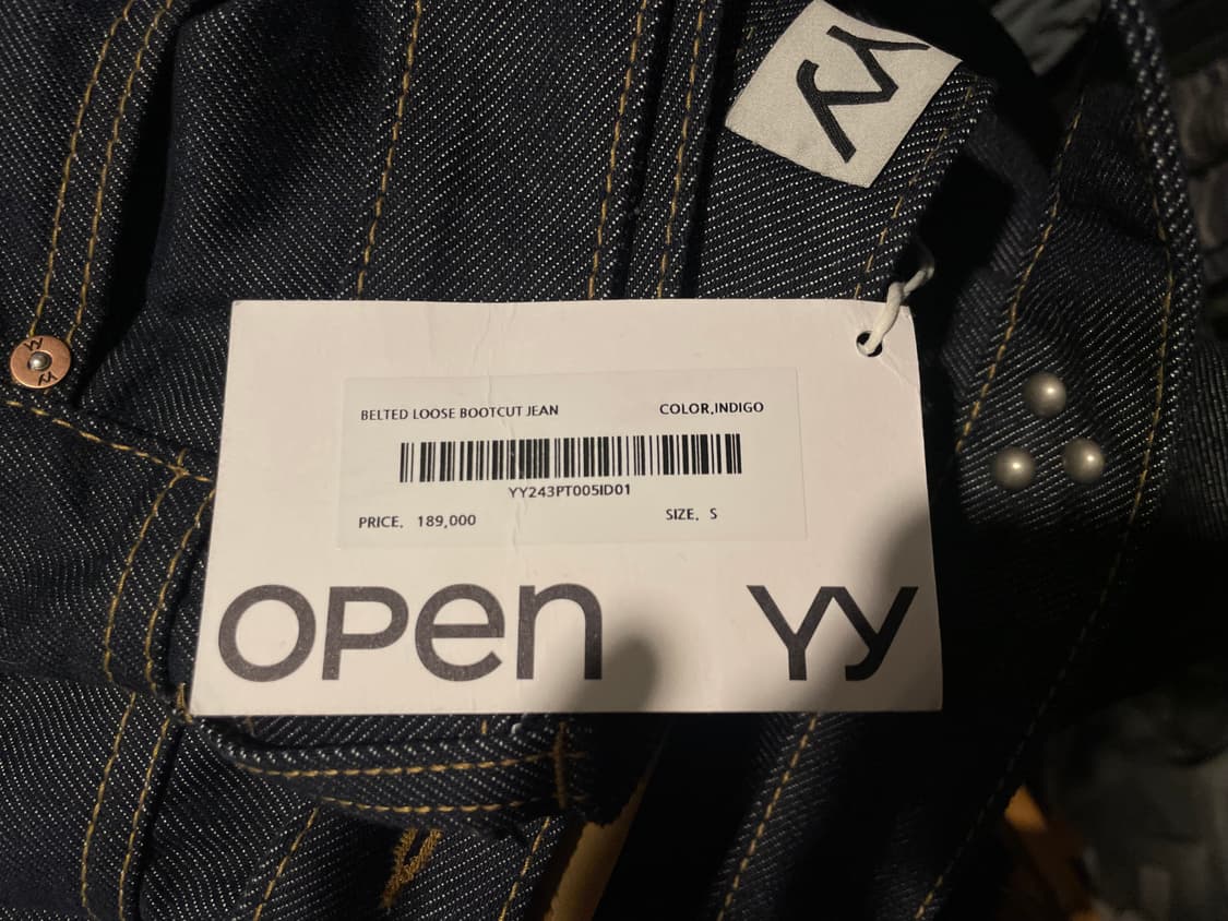 Open yy BELTED LOOSE BOOTCUT JEAN 상품이미지2