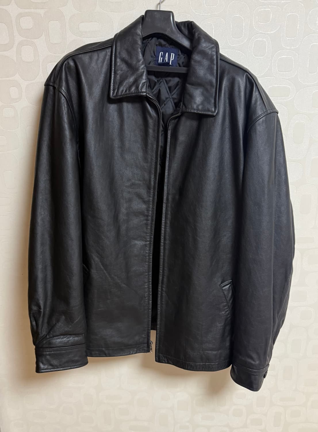 [XL] 빈티지 올드 갭 레더 자켓 블랙 상품이미지1