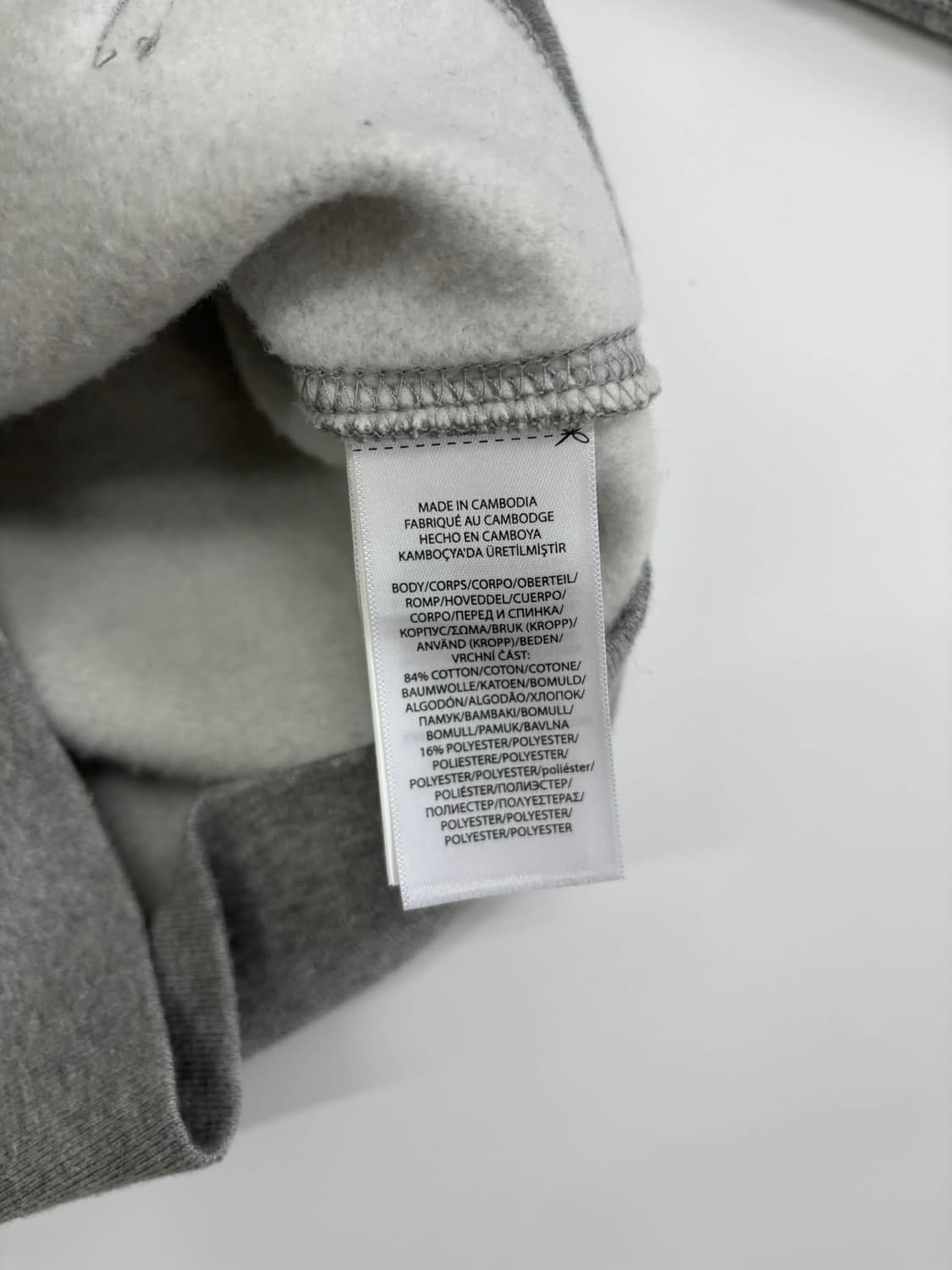 폴로 랄프로렌 신형 라벨 그레이 스웻 후드집업 희귀져지(M) 상품이미지5