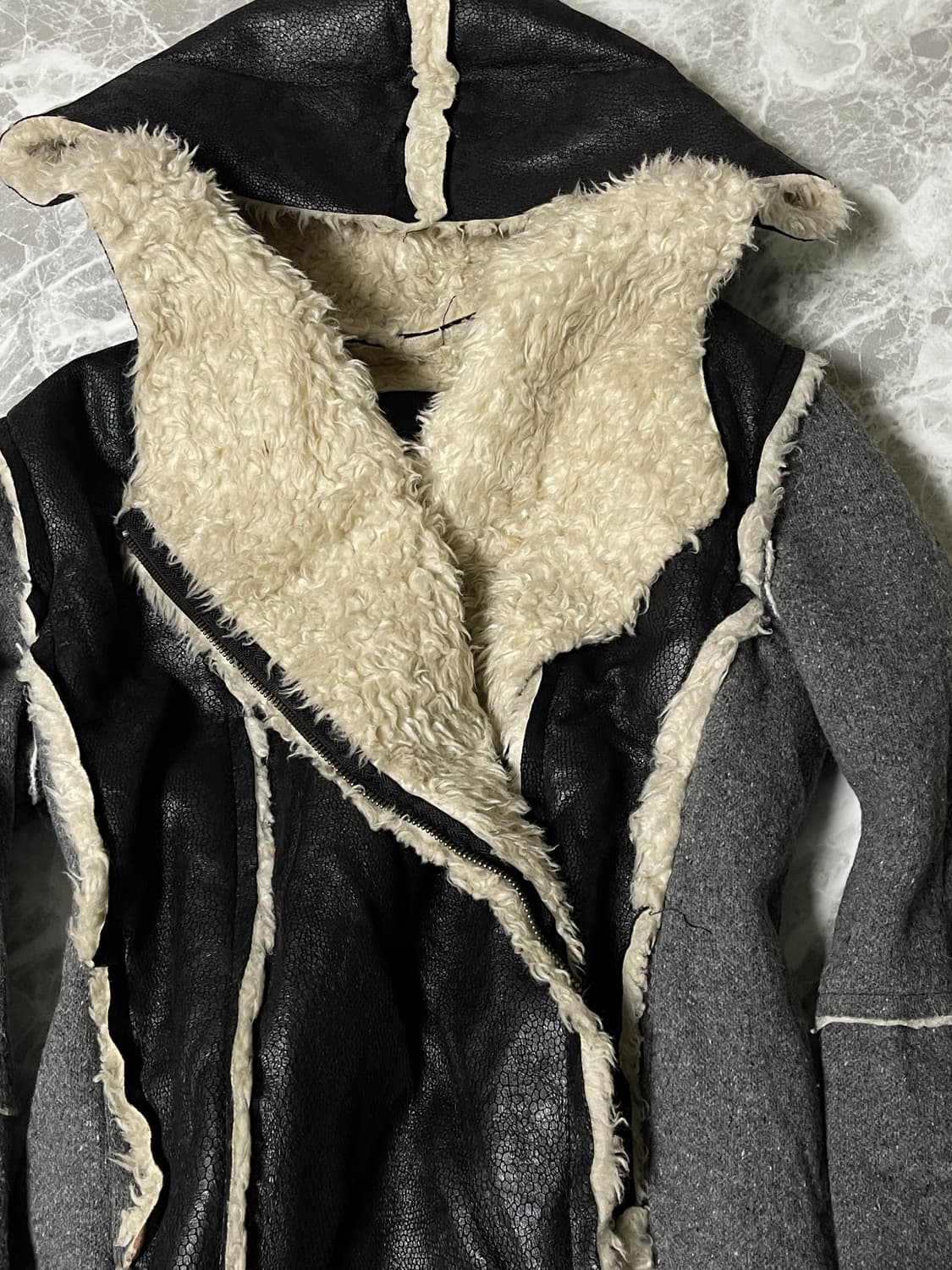 leather fur 2way jacket 상품이미지2