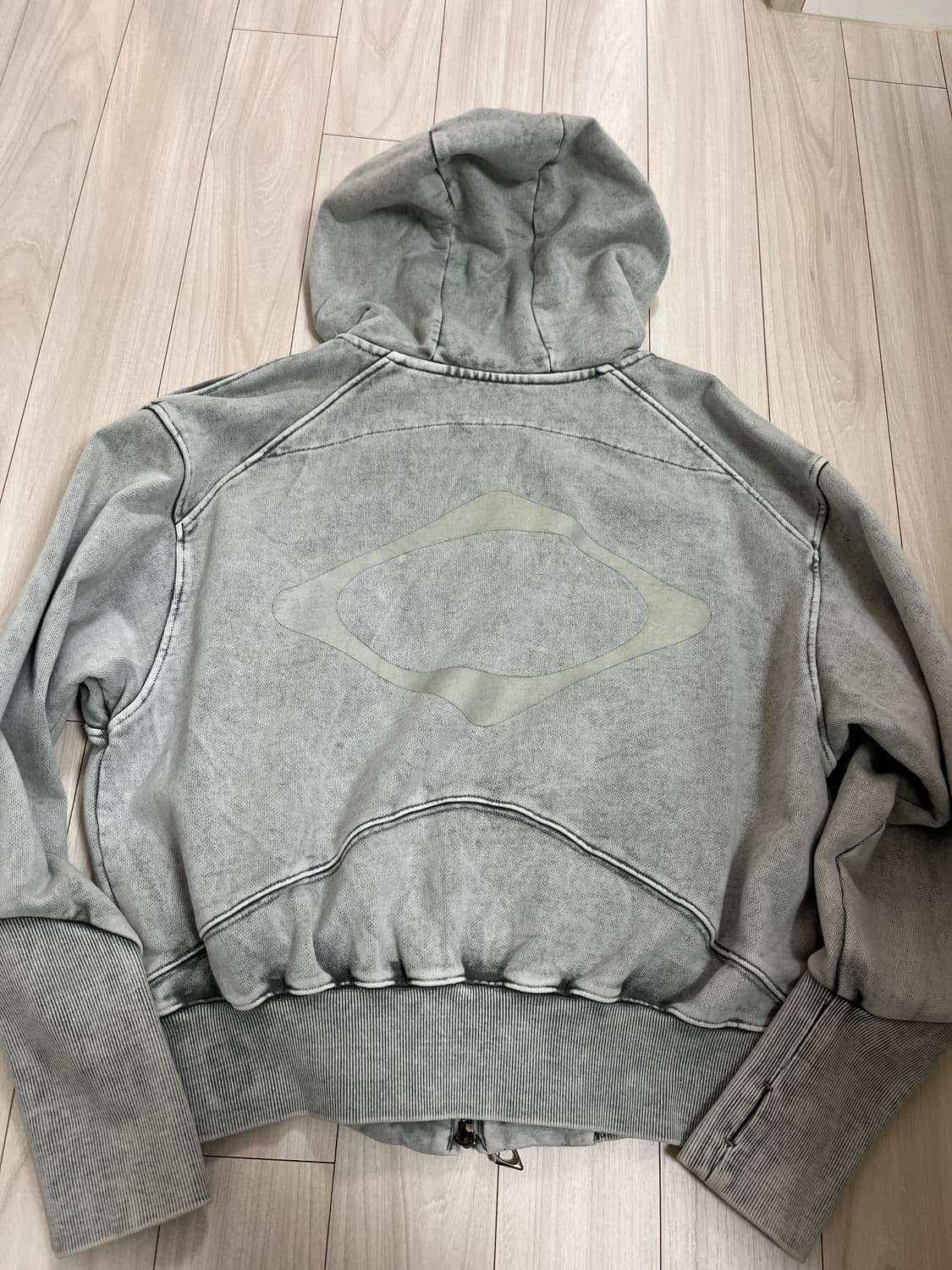 미스치프 빅 포켓 후드 블리치드 카키 상품이미지2