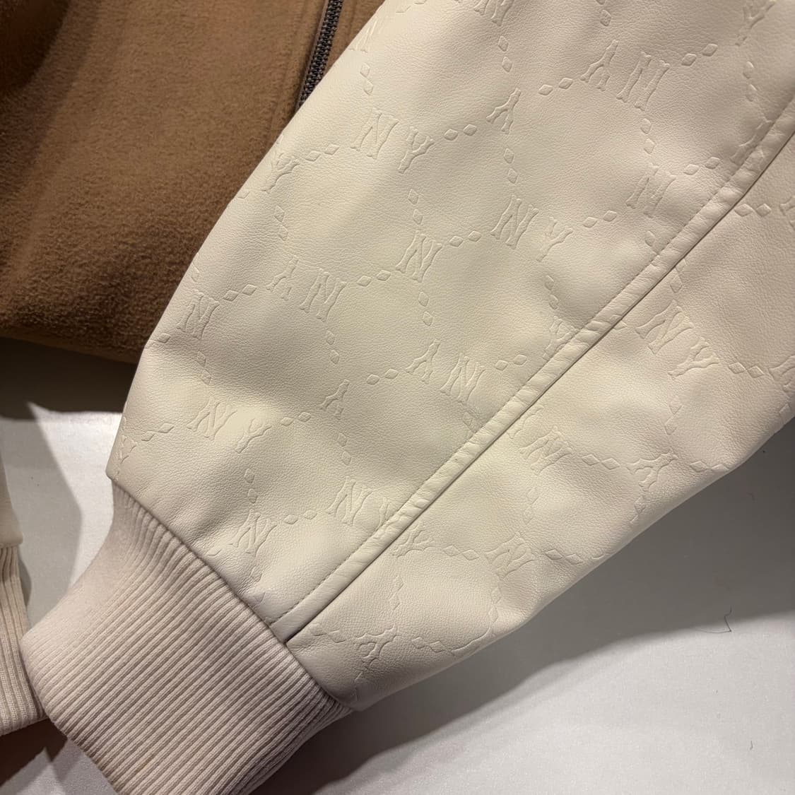 [XL] MLB 엠엘비 울 뉴욕 양키스 야구 점퍼 브라운 C960 상품이미지6