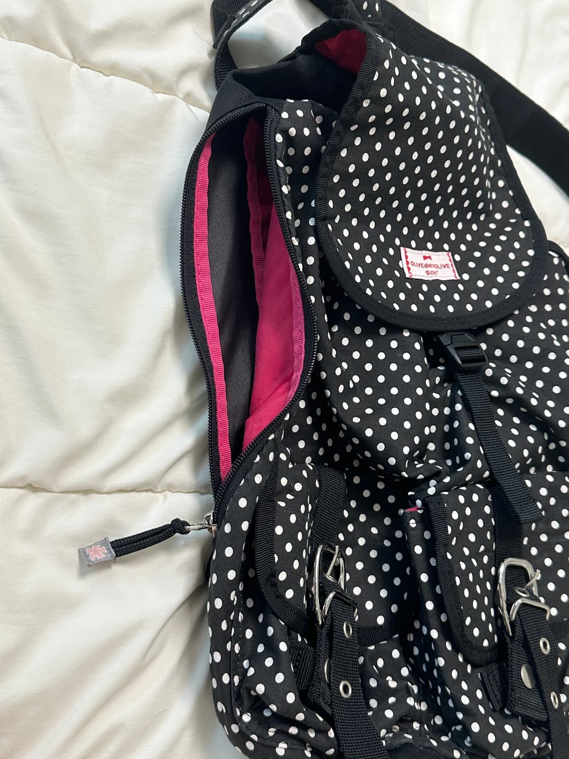 도트 백팩 블랙 상품이미지6